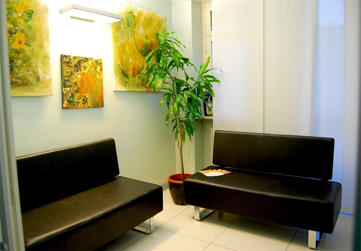 La sala d’attesa dello studio